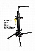 crank-up manual audio light bracket